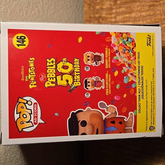 Funko Pop! Fred Flintstone with Spoon - Orange, Black, Brown - Picture 4 of 6